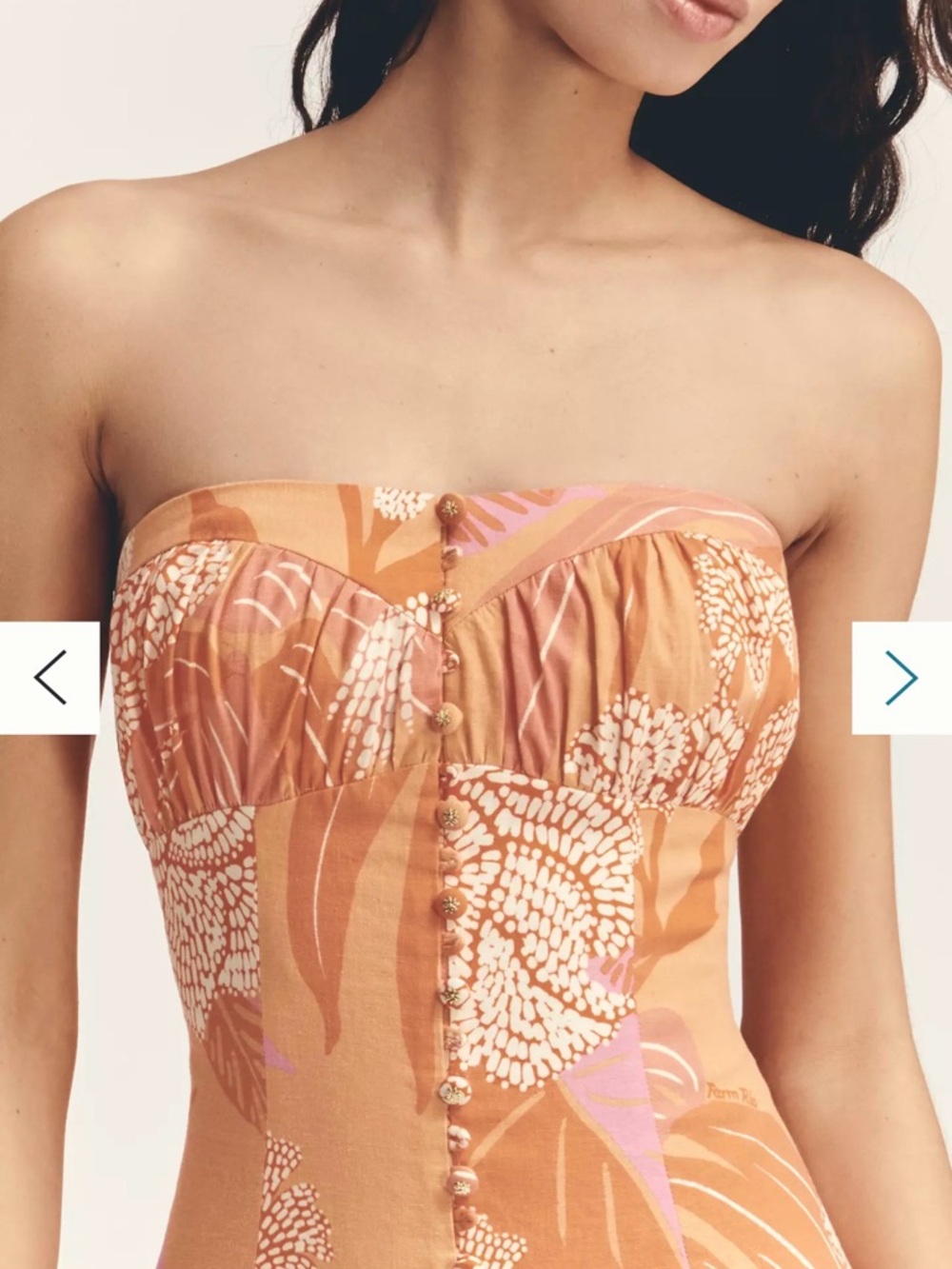 Farm Rio x Anthropologie Linen Blend- NWT (missing 3 buttons; use NOT impacted - Picture 2 of 9